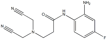 N-(2-amino-4-fluorophenyl)-3-[bis(cyanomethyl)amino]propanamide Struktur