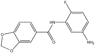 N-(5-amino-2-fluorophenyl)-1,3-benzodioxole-5-carboxamide Struktur