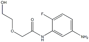 N-(5-amino-2-fluorophenyl)-2-(2-hydroxyethoxy)acetamide Struktur