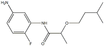 N-(5-amino-2-fluorophenyl)-2-(3-methylbutoxy)propanamide Struktur