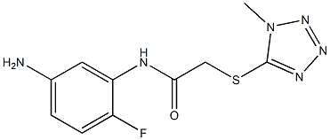 N-(5-amino-2-fluorophenyl)-2-[(1-methyl-1H-1,2,3,4-tetrazol-5-yl)sulfanyl]acetamide Struktur