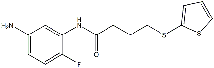 N-(5-amino-2-fluorophenyl)-4-(thiophen-2-ylsulfanyl)butanamide Struktur