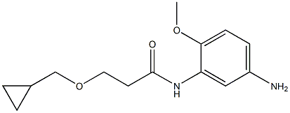 N-(5-amino-2-methoxyphenyl)-3-(cyclopropylmethoxy)propanamide Struktur