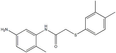 N-(5-amino-2-methylphenyl)-2-[(3,4-dimethylphenyl)sulfanyl]acetamide Struktur