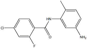 N-(5-amino-2-methylphenyl)-4-chloro-2-fluorobenzamide Struktur