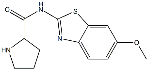 N-(6-methoxy-1,3-benzothiazol-2-yl)pyrrolidine-2-carboxamide Struktur