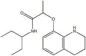 N-(pentan-3-yl)-2-(1,2,3,4-tetrahydroquinolin-8-yloxy)propanamide Struktur