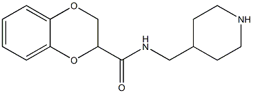 N-(piperidin-4-ylmethyl)-2,3-dihydro-1,4-benzodioxine-2-carboxamide Struktur