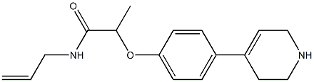 N-(prop-2-en-1-yl)-2-[4-(1,2,3,6-tetrahydropyridin-4-yl)phenoxy]propanamide Struktur