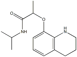 N-(propan-2-yl)-2-(1,2,3,4-tetrahydroquinolin-8-yloxy)propanamide Struktur