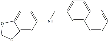 N-(quinolin-6-ylmethyl)-2H-1,3-benzodioxol-5-amine Struktur