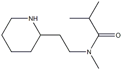 N,2-dimethyl-N-[2-(piperidin-2-yl)ethyl]propanamide Struktur