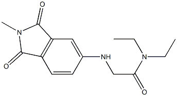 N,N-diethyl-2-[(2-methyl-1,3-dioxo-2,3-dihydro-1H-isoindol-5-yl)amino]acetamide Struktur