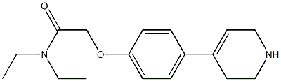 N,N-diethyl-2-[4-(1,2,3,6-tetrahydropyridin-4-yl)phenoxy]acetamide Struktur