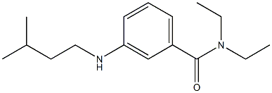 N,N-diethyl-3-[(3-methylbutyl)amino]benzamide Struktur