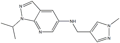 N-[(1-methyl-1H-pyrazol-4-yl)methyl]-1-(propan-2-yl)-1H-pyrazolo[3,4-b]pyridin-5-amine Struktur