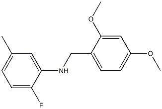 N-[(2,4-dimethoxyphenyl)methyl]-2-fluoro-5-methylaniline Struktur