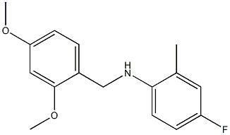 N-[(2,4-dimethoxyphenyl)methyl]-4-fluoro-2-methylaniline Struktur