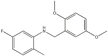 N-[(2,5-dimethoxyphenyl)methyl]-5-fluoro-2-methylaniline Struktur