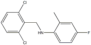 N-[(2,6-dichlorophenyl)methyl]-4-fluoro-2-methylaniline Struktur