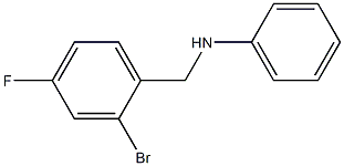 N-[(2-bromo-4-fluorophenyl)methyl]aniline Struktur