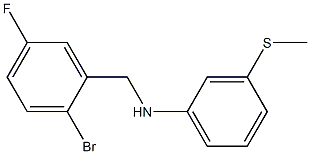 N-[(2-bromo-5-fluorophenyl)methyl]-3-(methylsulfanyl)aniline Struktur