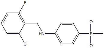 N-[(2-chloro-6-fluorophenyl)methyl]-4-methanesulfonylaniline Struktur