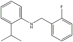 N-[(2-fluorophenyl)methyl]-2-(propan-2-yl)aniline Struktur