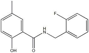 N-[(2-fluorophenyl)methyl]-2-hydroxy-5-methylbenzamide Struktur