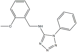 N-[(2-methoxyphenyl)methyl]-1-phenyl-1H-1,2,3,4-tetrazol-5-amine Struktur