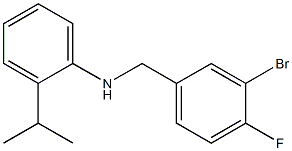 N-[(3-bromo-4-fluorophenyl)methyl]-2-(propan-2-yl)aniline Struktur