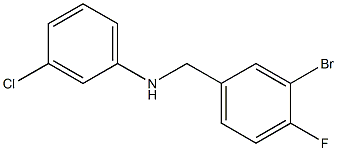 N-[(3-bromo-4-fluorophenyl)methyl]-3-chloroaniline Struktur