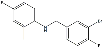 N-[(3-bromo-4-fluorophenyl)methyl]-4-fluoro-2-methylaniline Struktur