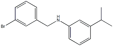 N-[(3-bromophenyl)methyl]-3-(propan-2-yl)aniline Struktur