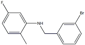 N-[(3-bromophenyl)methyl]-5-fluoro-2-methylaniline Struktur