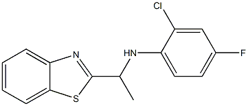 N-[1-(1,3-benzothiazol-2-yl)ethyl]-2-chloro-4-fluoroaniline Struktur