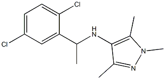 N-[1-(2,5-dichlorophenyl)ethyl]-1,3,5-trimethyl-1H-pyrazol-4-amine Struktur