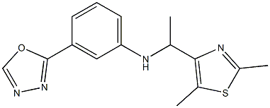 N-[1-(2,5-dimethyl-1,3-thiazol-4-yl)ethyl]-3-(1,3,4-oxadiazol-2-yl)aniline Struktur