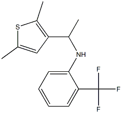 N-[1-(2,5-dimethylthiophen-3-yl)ethyl]-2-(trifluoromethyl)aniline Struktur