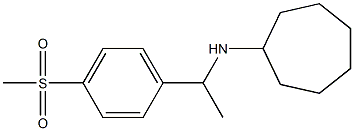 N-[1-(4-methanesulfonylphenyl)ethyl]cycloheptanamine Struktur