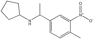 N-[1-(4-methyl-3-nitrophenyl)ethyl]cyclopentanamine Struktur