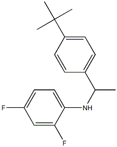 N-[1-(4-tert-butylphenyl)ethyl]-2,4-difluoroaniline Struktur