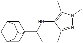 N-[1-(adamantan-1-yl)ethyl]-1,3,5-trimethyl-1H-pyrazol-4-amine Struktur