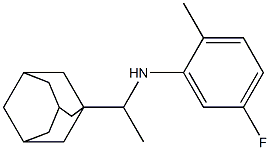 N-[1-(adamantan-1-yl)ethyl]-5-fluoro-2-methylaniline Struktur