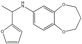 N-[1-(furan-2-yl)ethyl]-3,4-dihydro-2H-1,5-benzodioxepin-7-amine Struktur