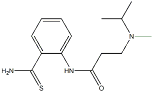 N-[2-(aminocarbonothioyl)phenyl]-3-[isopropyl(methyl)amino]propanamide Struktur