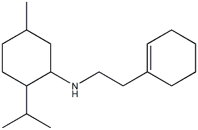 N-[2-(cyclohex-1-en-1-yl)ethyl]-5-methyl-2-(propan-2-yl)cyclohexan-1-amine Struktur