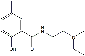 N-[2-(diethylamino)ethyl]-2-hydroxy-5-methylbenzamide Struktur