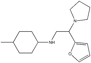 N-[2-(furan-2-yl)-2-(pyrrolidin-1-yl)ethyl]-4-methylcyclohexan-1-amine Struktur