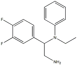 N-[2-amino-1-(3,4-difluorophenyl)ethyl]-N-ethyl-N-phenylamine Struktur